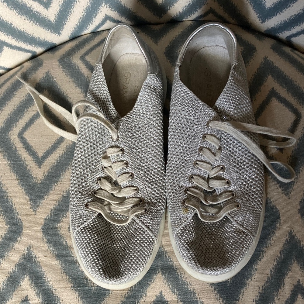 Cole Haan Gray Knit Lace-Up Women’s Casual‎ Sneakers